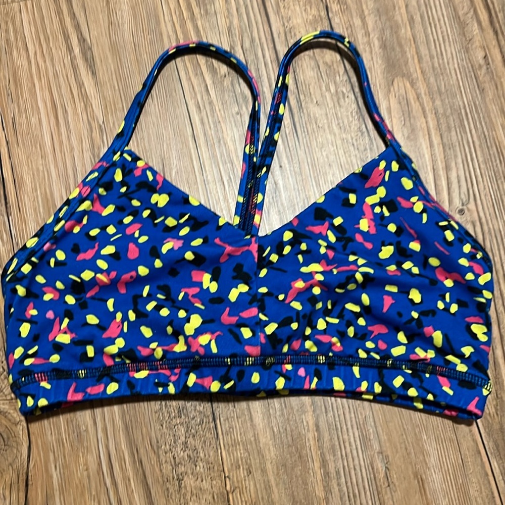 FLEO Reinette Sports Bra - Blue Confetti Large